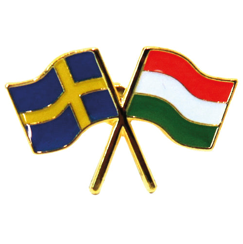 FLAGGPIN SVENSK /UNGERSK